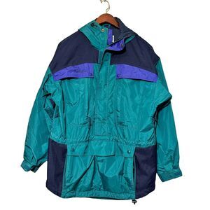 Columbia Ski Snow Winter Jacket Men's Size Small Shell Only Pockets Colorblock